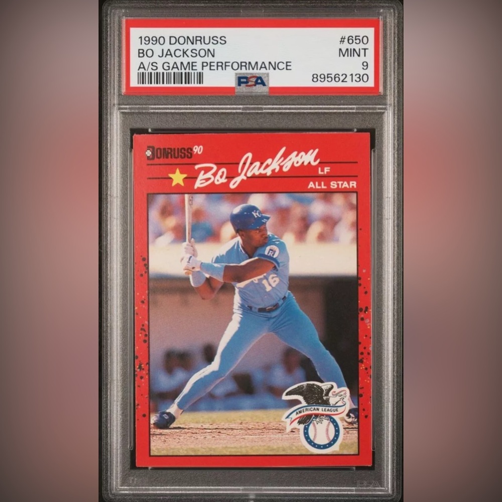 1990 Donruss #650 Bo Jackson - Kansas City Royals  PSA MINT 9